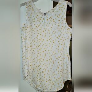 Maurices White Top with Gold Accents